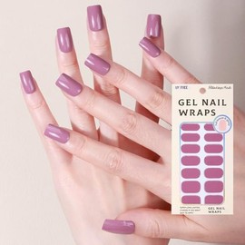 Envolturas para uñas, tiras de esmalte de uñas sin rayos UV, cobertura total, pegatinas autoadhesivas para decoración de uñas DIY con 16 piezas de 8 t