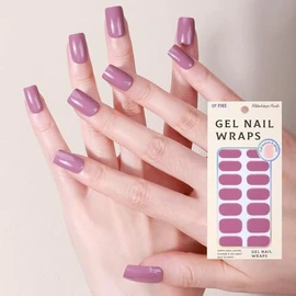 Envolturas para uñas, tiras de esmalte de uñas sin rayos UV, cobertura total, pegatinas autoadhesivas para decoración de uñas DIY con 16 piezas de 8 t