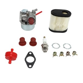 Carburetor 640350 Spark Plug Air Filter Fuel Filter Kit Replacement for Tecumseh LEV100 LEV105 LEV120 Engine