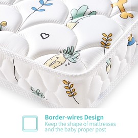 Letmxiu Premium 5" Crib Mattress and Toddler Mattress, Dual-Sided and Firm, Hypoallergenic Crib Mattress, Fits Standard Full-Size Crib and Toddler Bed