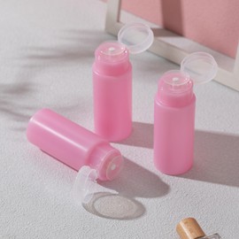 owlyee 3PCS Nail Polish Remover Bottles, 5.3oz Push Down Pump Alcohol Dispenser, Empty Makeup Acetone Containers (150ML, Pink)