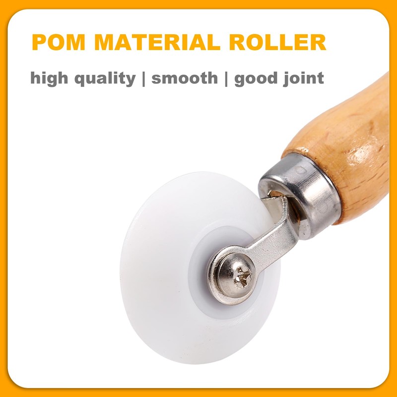 Wallpaper Seam Roller, POM Roller + Wooden Handle Corner Wallpaper