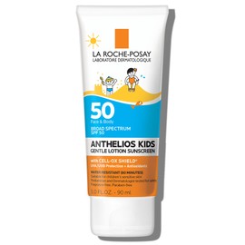 La Roche-Posay Anthelios Kids Gentle Lotion Sunscreen SPF 50, Broad Spectrum SPF + Antioxidants, Sunscreen For Kids, Octinoxate & Oxybenzone-Free, Pediatrician Tested, Non Comedogenic, Oil Free