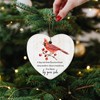 Cardinal Christmas Ornaments Heart-Shape Ceramic Ornament Xmas Tree Holiday Home