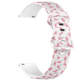 Compatible with Garmin Forerunner 965, Forerunner 955/955 Solar, Forerunner 945/945 LTE, 22mm, Replacement Sport Watch Band (Tropical Flamingo) Silicone Soft Strap Bracelet