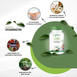 Fairvital Enzyme Complex – Vitamin Enzyme – High Dose – 500 Tablets – with Pancreatin