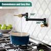 Heyalan Pot Filler 19 Inch Wall Mount Folding Stretchable Kitchen