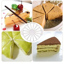 2 marcadores redondos para rebanar tartas y tartas, divisor de tartas de 10 o 12 rebanadas, marcador de porción de pastel de doble cara, cortador de pastel de queso, cortador de pan de porción igual para tartas de 10 pulgadas (10/12 piezas)