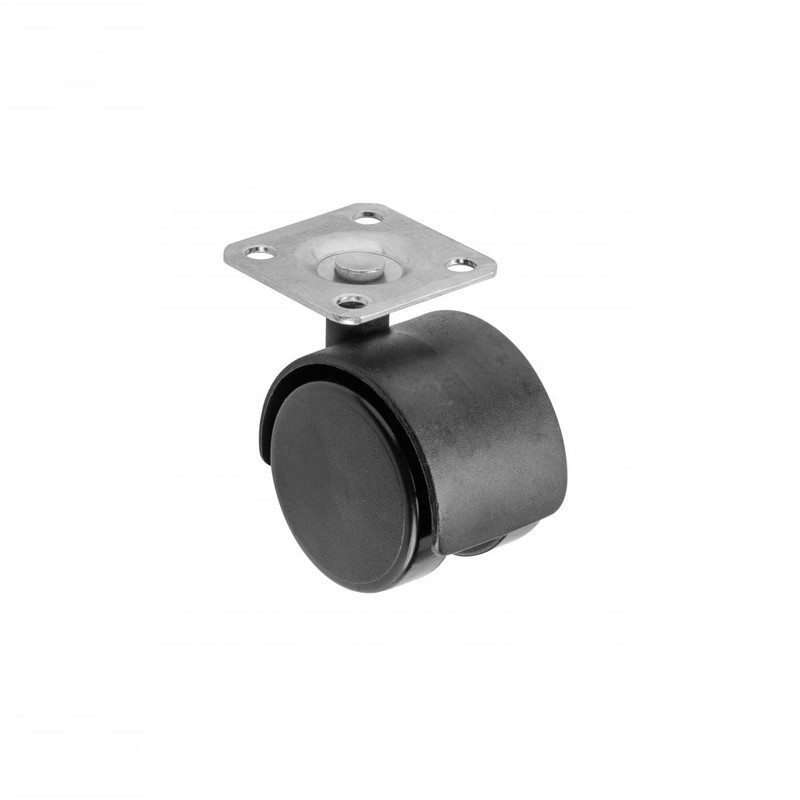 4X New 40mm Plastic Swivel Castor Wheel Black Furniture Caster