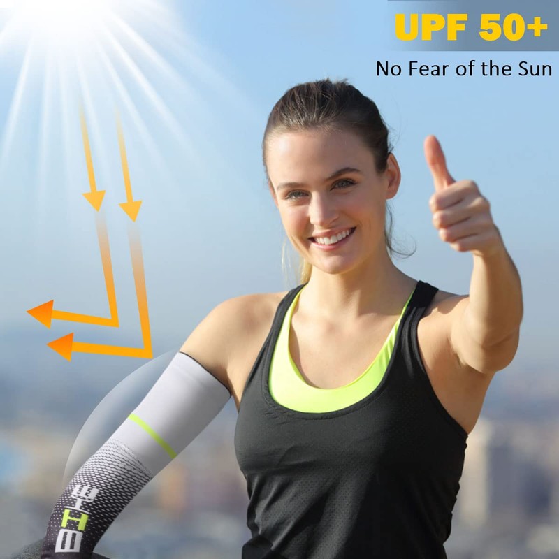 beister Mangas de compresión de enfriamiento con protección solar UV