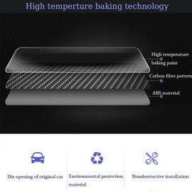 Ombialo Rear Side Window Louvers Air Vent Scoop Shades Cover Blinds Compatible with Toyota Camry 2018 2019 2020 2021 2022 2023 (Carbon Fiber Pattern)
