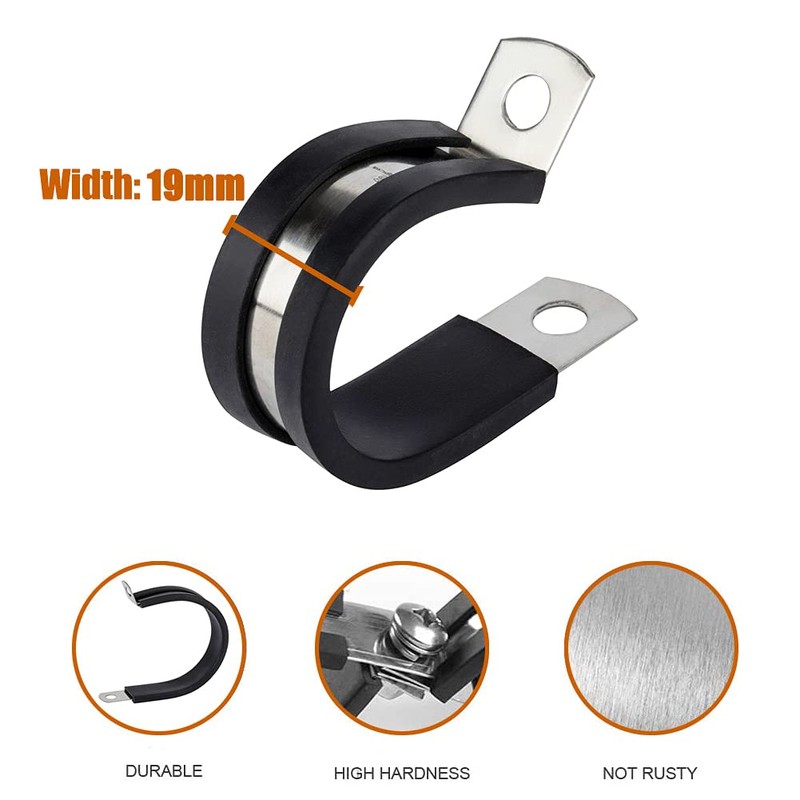 ISPINNER 12 Pack 2 Inch Rubber Cushioned Stainless Steel Cable