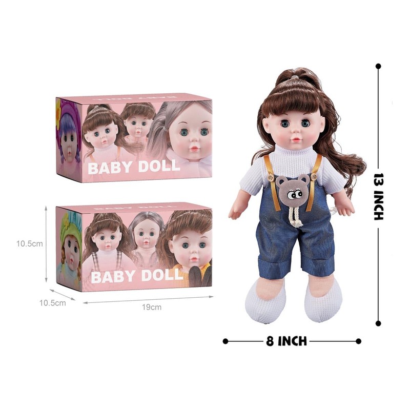 Fuwraixis Musical Doll with Moving Eyes, Makes 3 Types of