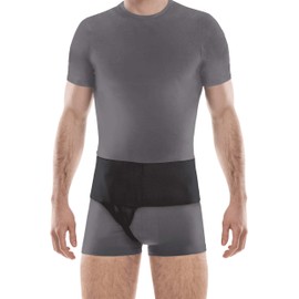 TOROS-GROUP Hernie Leistenbruch Gürtel Unterstützung für reduzierbaren Leistenbrüche Hernia Truss Rechts Medium Schwarz