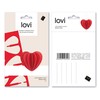 Lovi Heart 1.8" BTRD Bright Red Birch Assembled Ornament Card