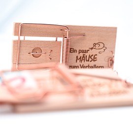 Spruchreif premium quality 100% emotional mouse trap, money trap, funny gift for Christmas, wedding, birthday, money gifts mouse trap with sayings (German language)