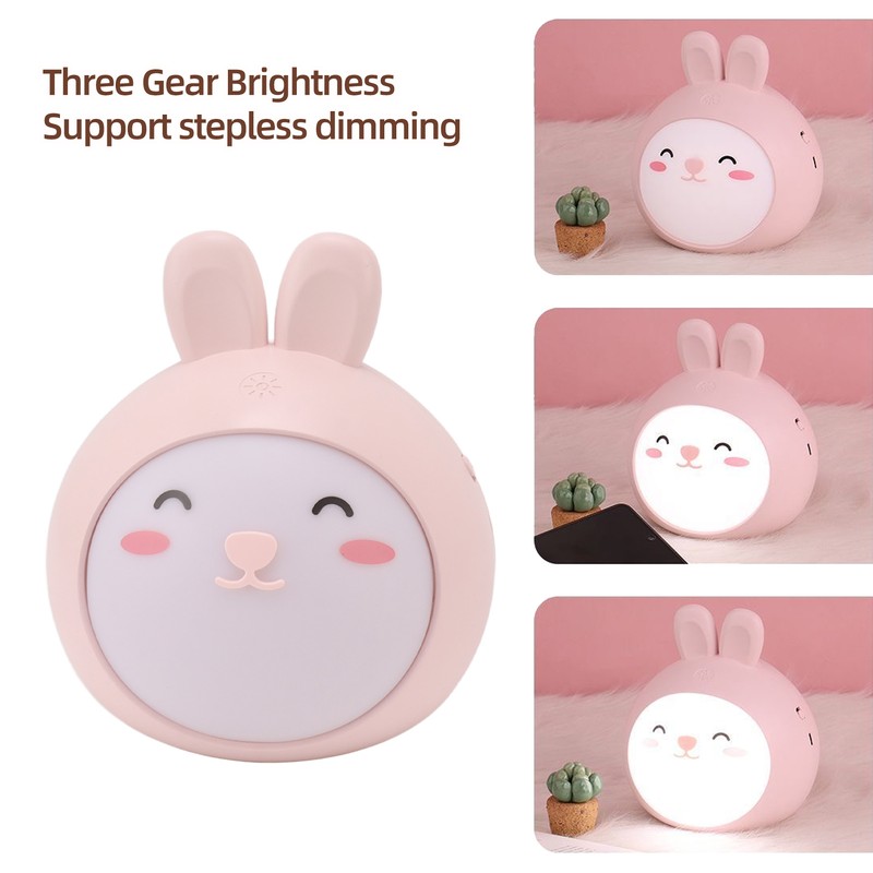 Cute Night Light 3 Gear Stepless Dimming Touch Sensing USB