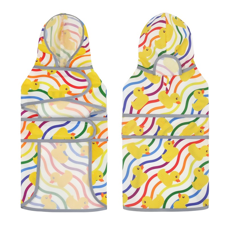 Dog Raincoat Hooded,Waterproof Rain Coat for Dogs with Adjustable Belly