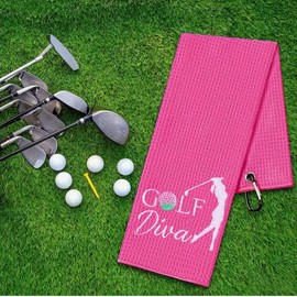 Generic Golf Club Cleaning Kit - Golf Club Polishing Kit - Golf Cleaning Kit - Golf Club Cleaner Kit - Golf Starter Kit - Divot, Pouch, Microfiber Towel,, Pink