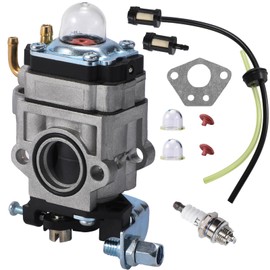 suamoterr 56257 57341 63022 Carburetor for Harbor Freight 52cc 2HP Predator Earth Auger 63022 Compatible with MP15 49cc 43cc with Primer Bulbs Spark Plug Gasket Fuel Line Carb Kit