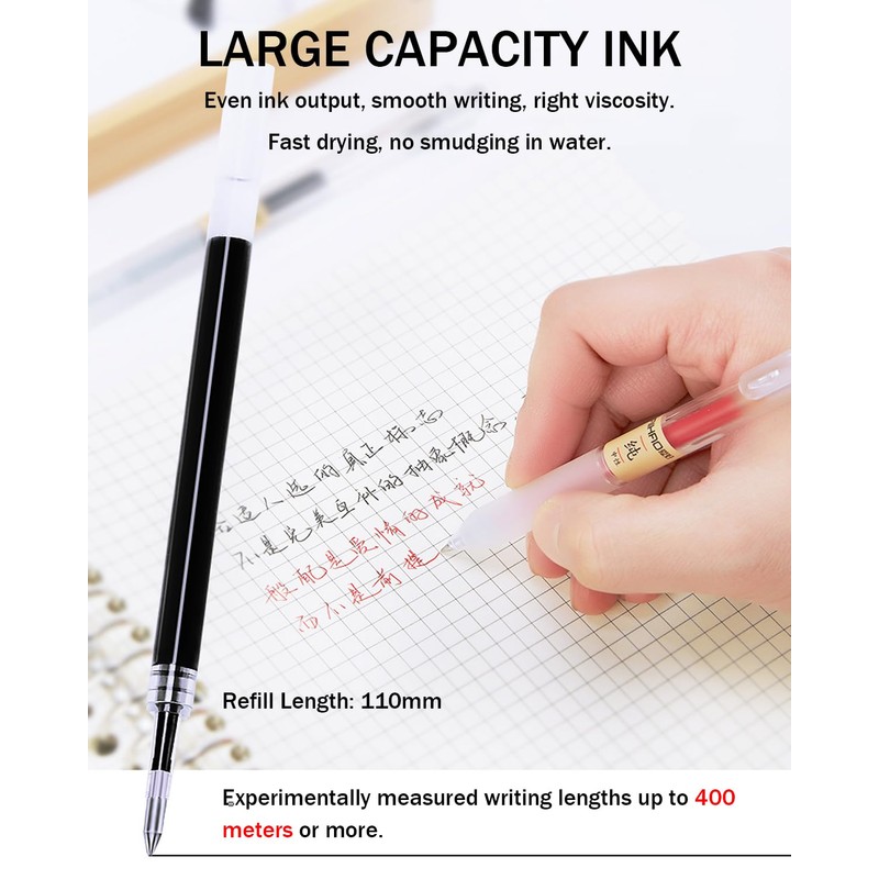 Tinsync 8 Pcs Japanese Pens Stationery, 0.5mm Retractable Gel Pens