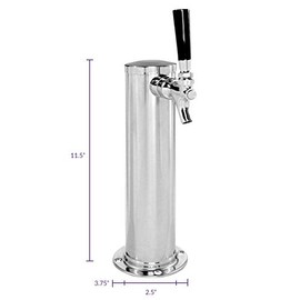 Kegco 3PD4740 Draft Tower, 1-Tap, Chrome