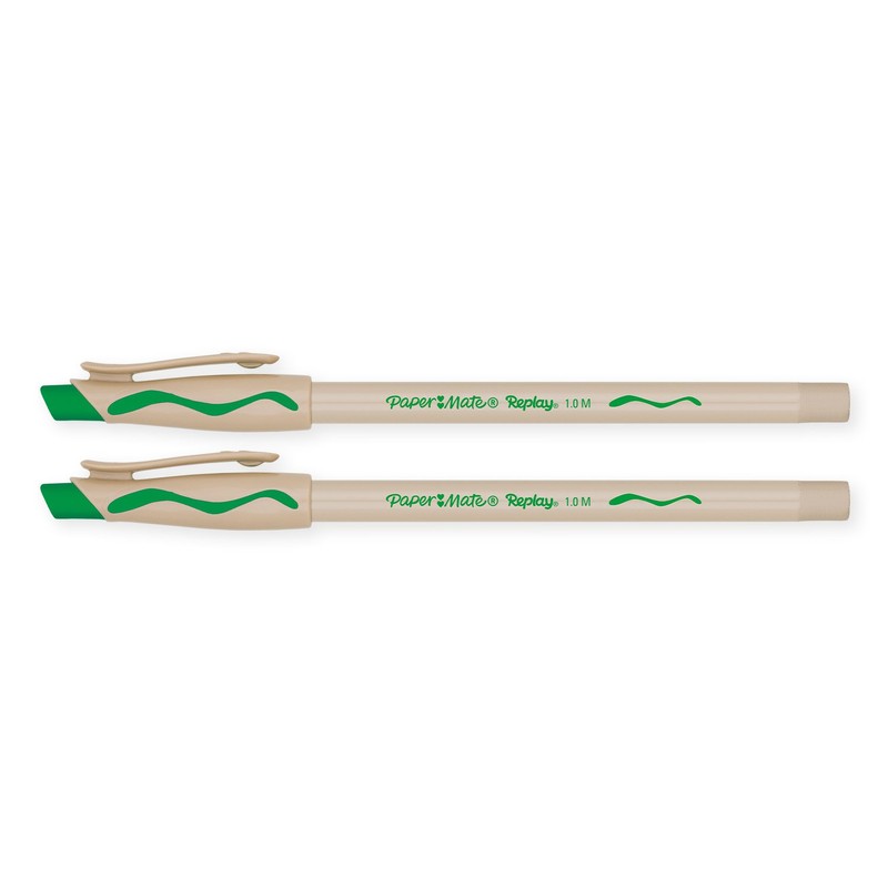 Paper Mate Replay Medium Green blister x 2