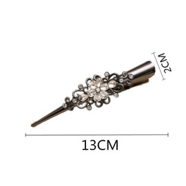 2 Pieces Metal Alligator Hair Clips Non-Slip Duckbill Barrette Elegant Hair Accessories for Women and Girls