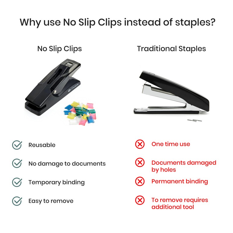 OfficeGoods No Slip Clip Refills - Binds Up to 50