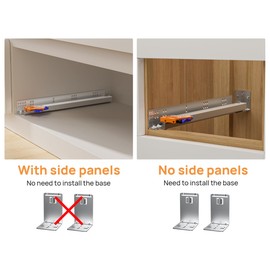 SIGOEI 15 Inch Bottom Mount Soft Close Drawer Slides Full Extension Concealed Rails Track 80 lb Load Capacity 1 Pair (6 Pair, 18 Inch)