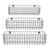 Farmlyn Creek Wall Storage Basket Organizer - Black Metal 3-Piece