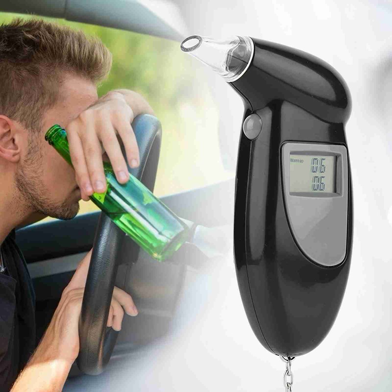 Digital LCD Screen Alcohol Breath Tester Portable Keychain Breath Analyzer