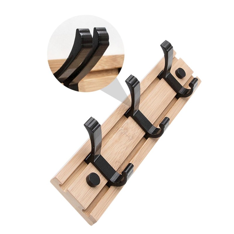 LABRIMP 1 Set Modern Bamboo Coat Hat Rack Stylish Hanging