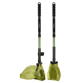 GoGo Stik ST Pooper Scooper and Dootie Rake, EZ Clean Scoop Set. Small to Large Dogs. Hands Clean Scooping on Grass, Gravel or Indoors. Storage Clip. Use Store Bags or Dootie Bags.