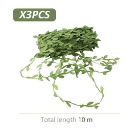 3 Rolls of Artificial Vines, 10M Simulated Plant Rattan, Creative and Ele, Multi-Functional Decoration, DIY Hand-Woven Material Supplies.