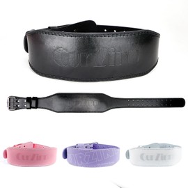 9mm Leather Fitness Weight Lifting Belt for Women&Men with 4 Inches Padded Lumbar Support for Power Lifting Workout & Squats Exercise