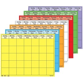 SHAPES ETC. Horizontal Calendar Set of 7