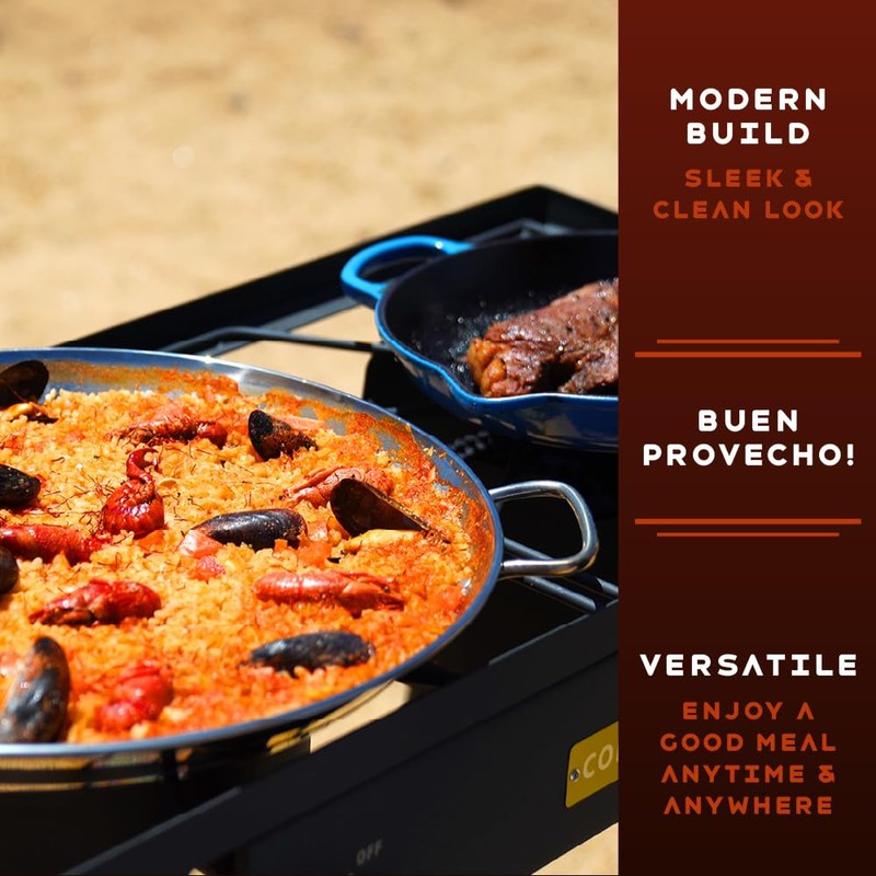 Concord Premium Stainless Steel Paella Pan with Heavy Duty Triply