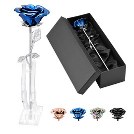 QGJNSGC Rose Flower Keepsake Urns for Human Ashes Memorial Urn Locket Long Stem Colourful Roseflower Cremation Urns Funeral Urn for Pet Ashes Cremation Keepsake for Cat Dog Ashes Roseflower Ornaments