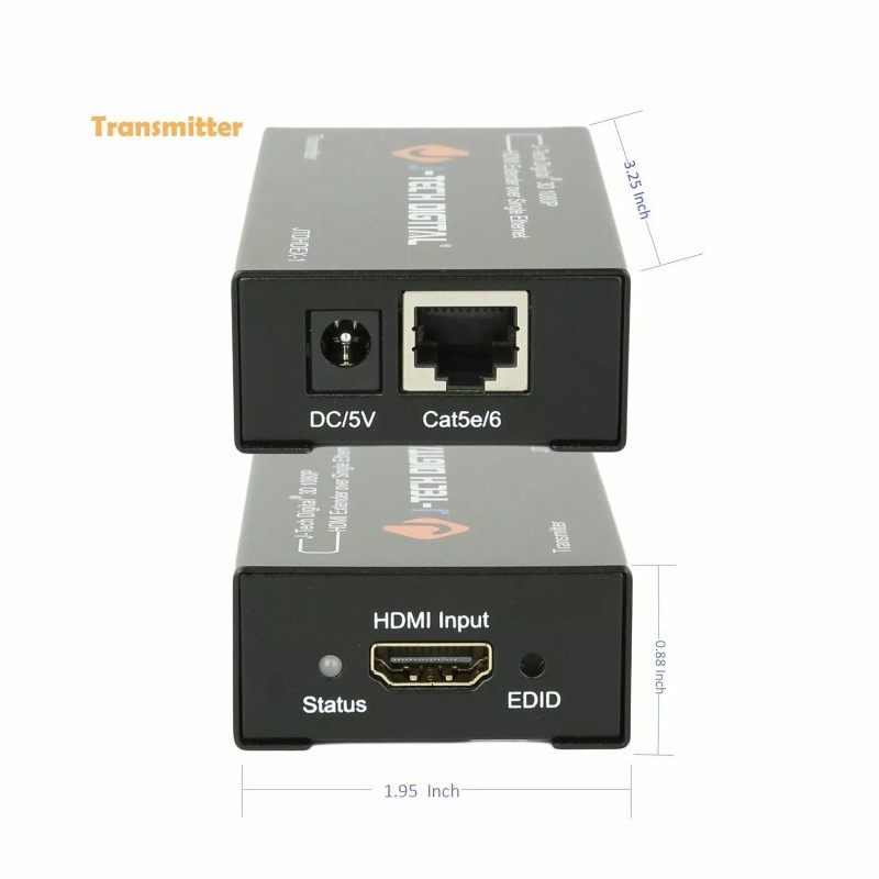 J-Tech Digital HDMI Extender By Single Cat 5E/6/7 Full Hd