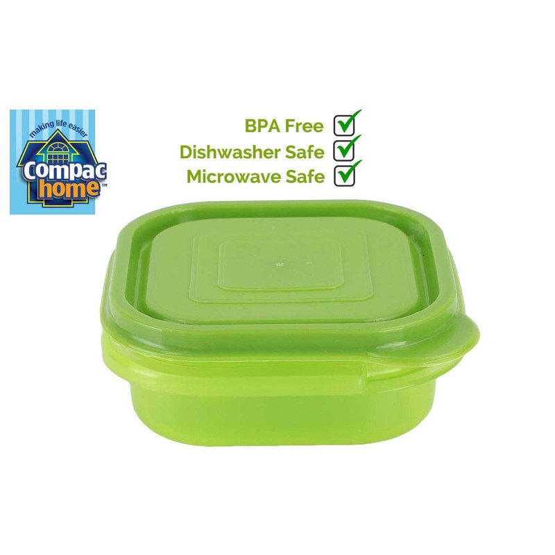 COMPAC HOME Square Bowl Container - 7oz - Light Green