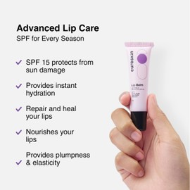 Cureskin Lip Balm with SPF 15, Amino Acids, Shea Butter and Vitamin E | Lip Care | SPF Lip Balm for Women and Men | Lip Lightening Balm for Dark Lips | Lip Balm for Dark Lips to Lighten