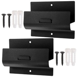 Hiceeden 2 Pack Heavy Duty Ladder Hooks, Wall Mount Ladder Storage Wheelbarrow Hanger, Ladder Hangers Ladder Bracket for Garage Wall, Matte Black