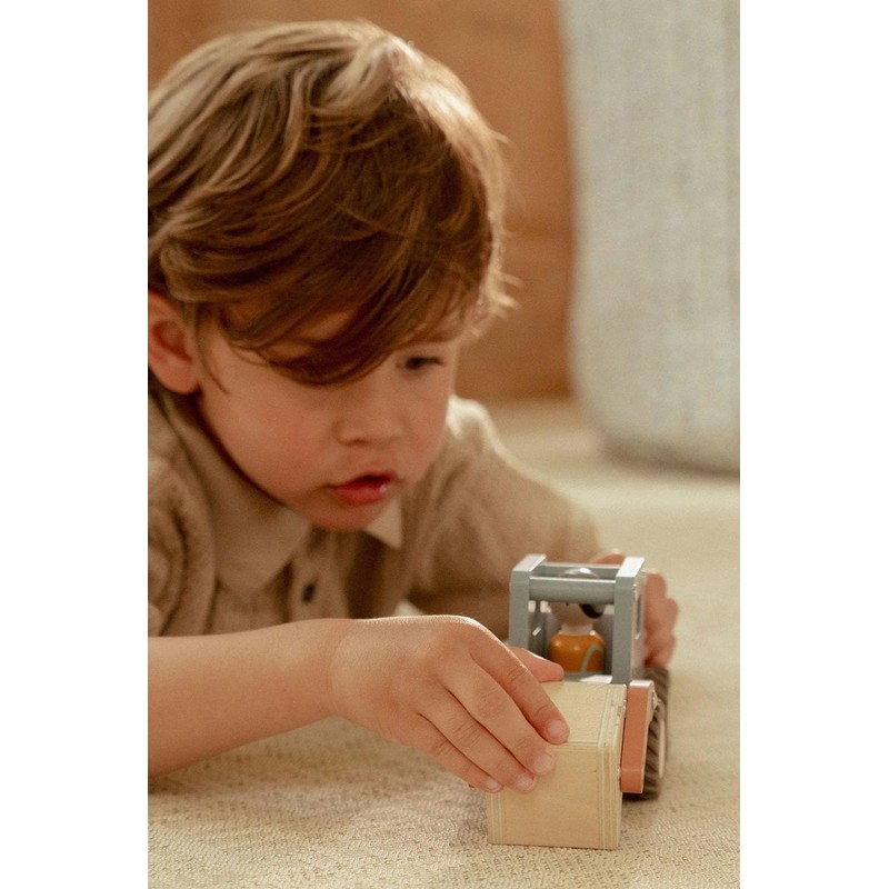 Little Dutch 2530 Wooden Car Crane - Yellow