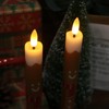 Lasumora Christmas Flameless Taper Candles with 6H Timer, 2 Pcs