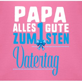 Shirtracer - Baby Bib - Gift for Father's Day - Papa Alles Guten zum 1st Vatertag Blue, 2 Pink