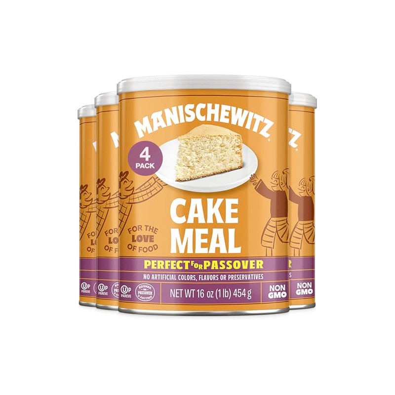 Manischewitz Cake Meal, Canister, Passover,16-ounces (Pack of4)