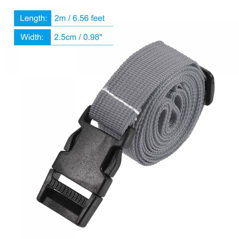 sourcing map Luggage Strap, 2m Length Adjustable Suitcase Belt with