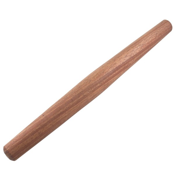 Mahogany French Rolling Pin: Tapered Solid Wood Design. Hand Crafted