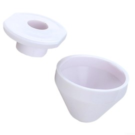 2 Pairs Tall Toilet Bolt Caps White Plastic Toilet Floor Cap with Washers Toilet Fixing Screws Replacement Parts Push On Toilet Bowl Bathroom Accessories